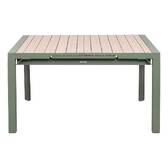 Tavolo da giardino rettangolare allungabile ÉVASION Lino / Verde alloro 10 posti - Alluminio rivestito in epossidico Lino / Lauro