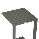 Tavolino da giardino quadrato ÉVASION Verde alloro 38 x 38 cm - Alluminio trattato con epossidica Lauro