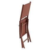 Set di 4 sedie da giardino pieghevoli ESSENTIA Mogano Acciaio trattato con epossidica, Alluminio trattato con epossidica, Texaline Marrone Mogano