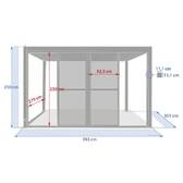 Porta per pergola EVORA Grafite Per EVORA Lato 4 m - 3,7 x 2,3 m - Alluminio trattato epossidico Grafite