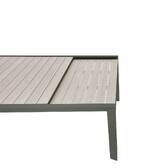 Tavolo da giardino quadrato allungabile ÉVASION Lino / Verde alloro 12 posti - Alluminio rivestito in epossidico Lino / Lauro