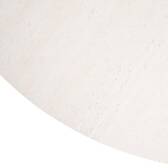 Tavolo da giardino rotondo NELORA Beige corda / Honey 8 posti - Alluminio trattato con epossidica, Pietra sinterizzata Beige Spago / Miele