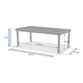 Tavolo da giardino quadrato allungabile PIAZZA Tartufo / Caffè 12 posti - Alluminio rivestito in epossidica, Vetro temperato Tartufo / Caffè