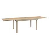 Tavolo da giardino rettangolare allungabile PIAZZA Farro / Argilla 10 posti - Alluminio trattato con epossidica, Vetro temperato Farro / Argilla