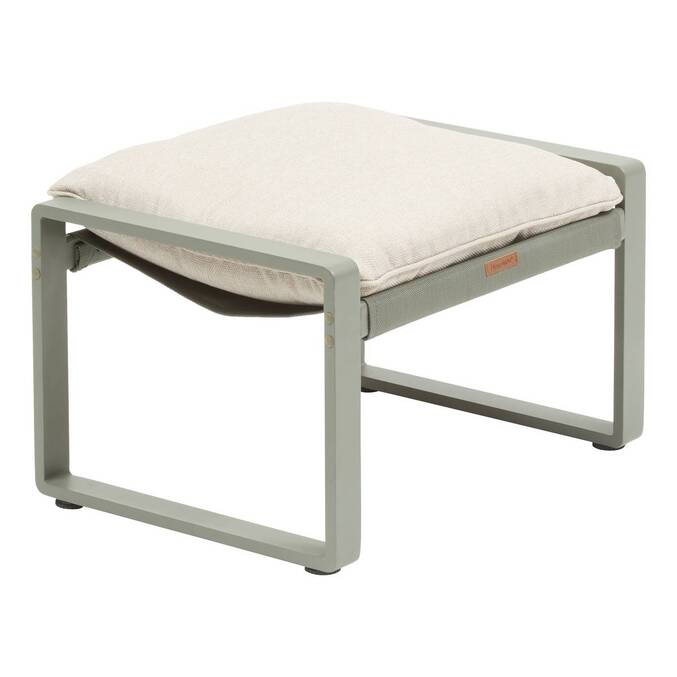 Poltrona relax da giardino LAMBINIO Beige / Verde alloro Alluminio trattato con epossidica - Olefina Beige / Verde Alloro