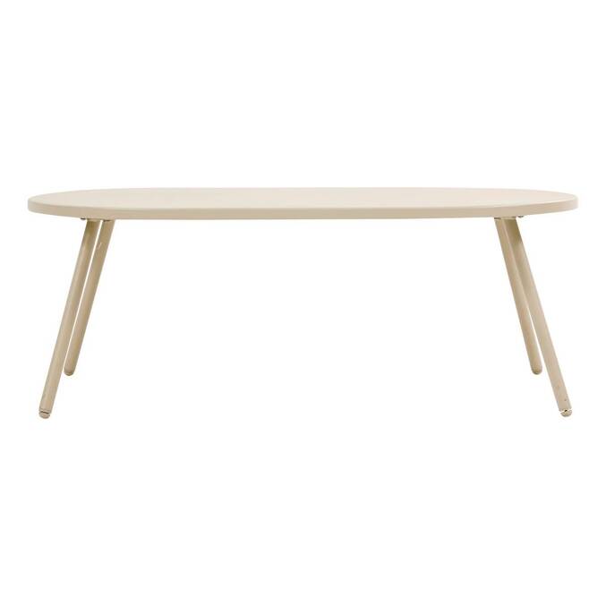 Salotto da giardino PAOPAO Beige / Argilla 4 posti - Acciaio trattato con epossidica, Trattamento antiruggine rinforzato, Poliestere Beige / Argilla
