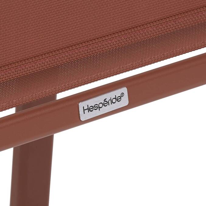 Sedia da giardino con braccioli ESSENTIA Mogano Alluminio trattato con epossidica, Texaline Marrone Mogano