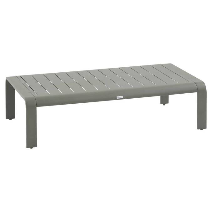 Salotto da giardino DOMILLY Verde alloro 5 posti - Alluminio trattato con epossidica, Olefina Beige / Verde Alloro