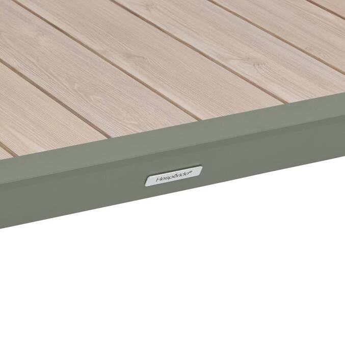 Tavolo da giardino rettangolare ÉVASION Lino / Verde alloro 6 posti - Alluminio trattato con epossidica3799