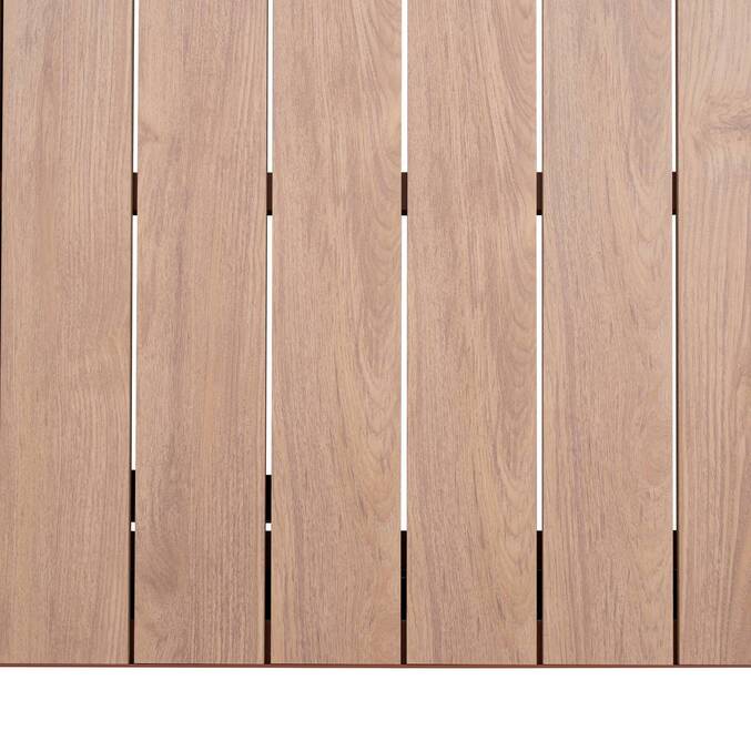 Tavolo da giardino rettangolare allungabile ÉVASION effetto legno Honey / Mogano 10 posti - Alluminio rivestito in epossidico3852