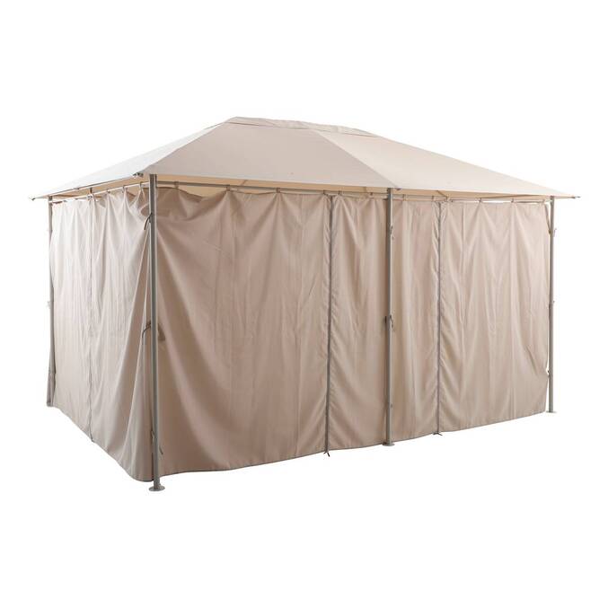 Gazebo rettangolare autoportante SANTORINI Argilla 4 x 3 m - Acciaio Argilla