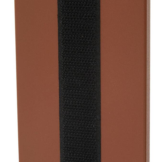 Divano da giardino ALLURE Beige zebrano / Mogano 3 posti - Alluminio rivestito in epossidico, Poliestere Beige Zebrano / Marrone Mogano