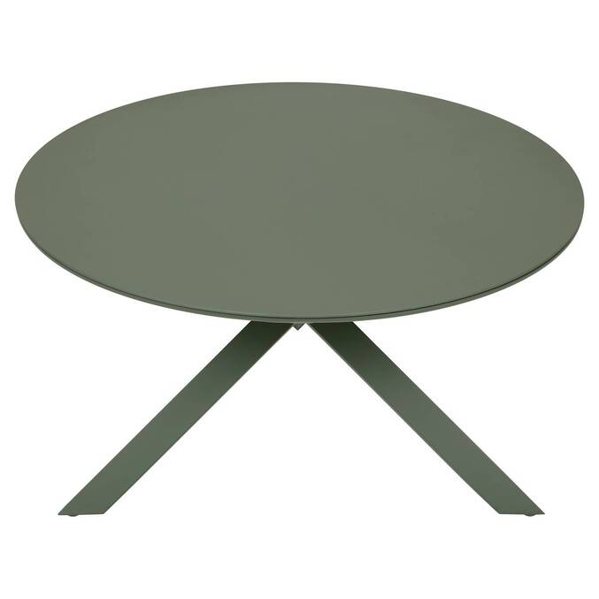 Tavolo da giardino rotondo ORYON Verde alloro 6 posti - Alluminio trattato con epossidica, Vetro3795