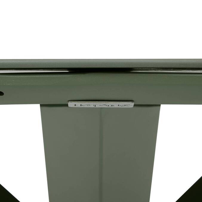 Tavolo da giardino rotondo ORYON Verde alloro 6 posti - Alluminio trattato con epossidica, Vetro3795