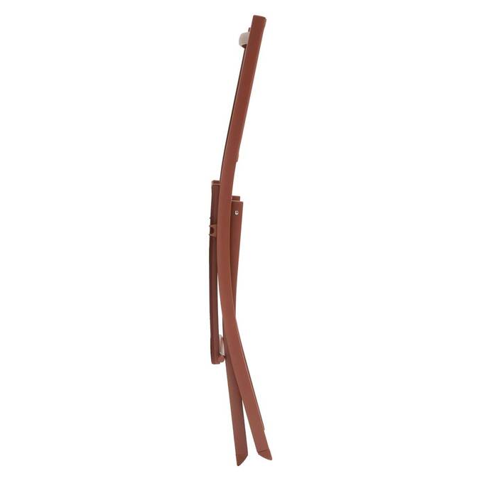 Set di 4 sedie da giardino pieghevoli ESSENTIA Mogano Acciaio trattato con epossidica, Alluminio trattato con epossidica, Texaline Marrone Mogano