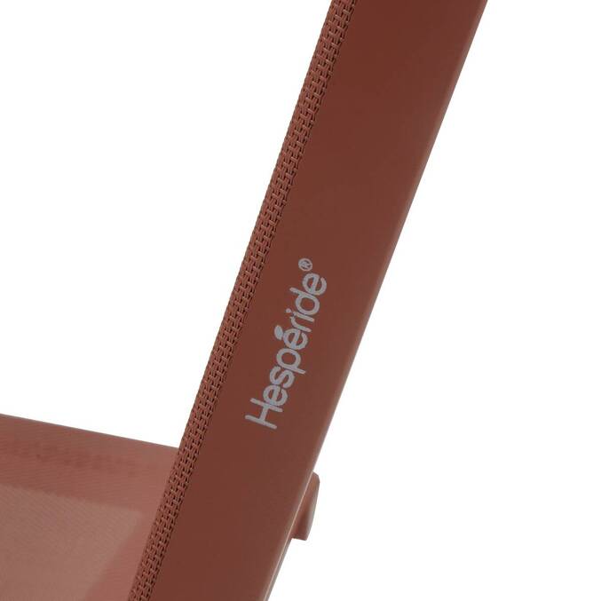 Set di 4 sedie da giardino pieghevoli ESSENTIA Mogano Acciaio trattato con epossidica, Alluminio trattato con epossidica, Texaline Marrone Mogano
