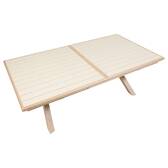 Tavolo da giardino rettangolare allungabile AXIOME Argilla / Miele 10 posti - Alluminio rivestito in epossidico Argilla / Miele