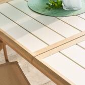 Tavolo da giardino rettangolare allungabile AXIOME Argilla / Miele 10 posti - Alluminio rivestito in epossidico Argilla / Miele