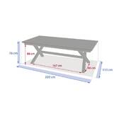Tavolo da giardino rettangolare allungabile AXIOME Argilla / Miele 10 posti - Alluminio rivestito in epossidico Argilla / Miele