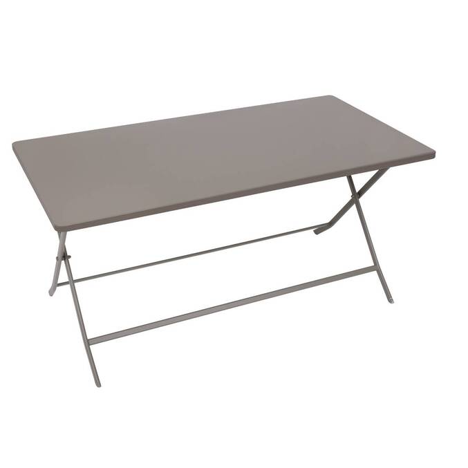 Tavolo da balcone pieghevole GREENSBORO Caffè 6 posti - Acciaio, Trattamento antiruggine rinforzato Caffè
