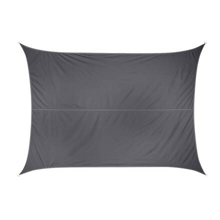 Vela de sombra retangular CURACAO Cinza 4 x 3 m - Poliéster