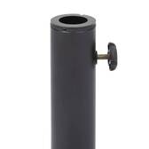 Base redonda para guarda-sol DAILIO preta 15 kg - Concreto, Aço tratado com epóxi Preto