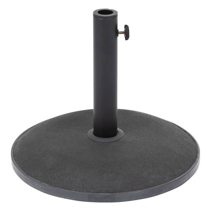 Base redonda para guarda-sol DAILIO preta 15 kg - Concreto, Aço tratado com epóxi Preto