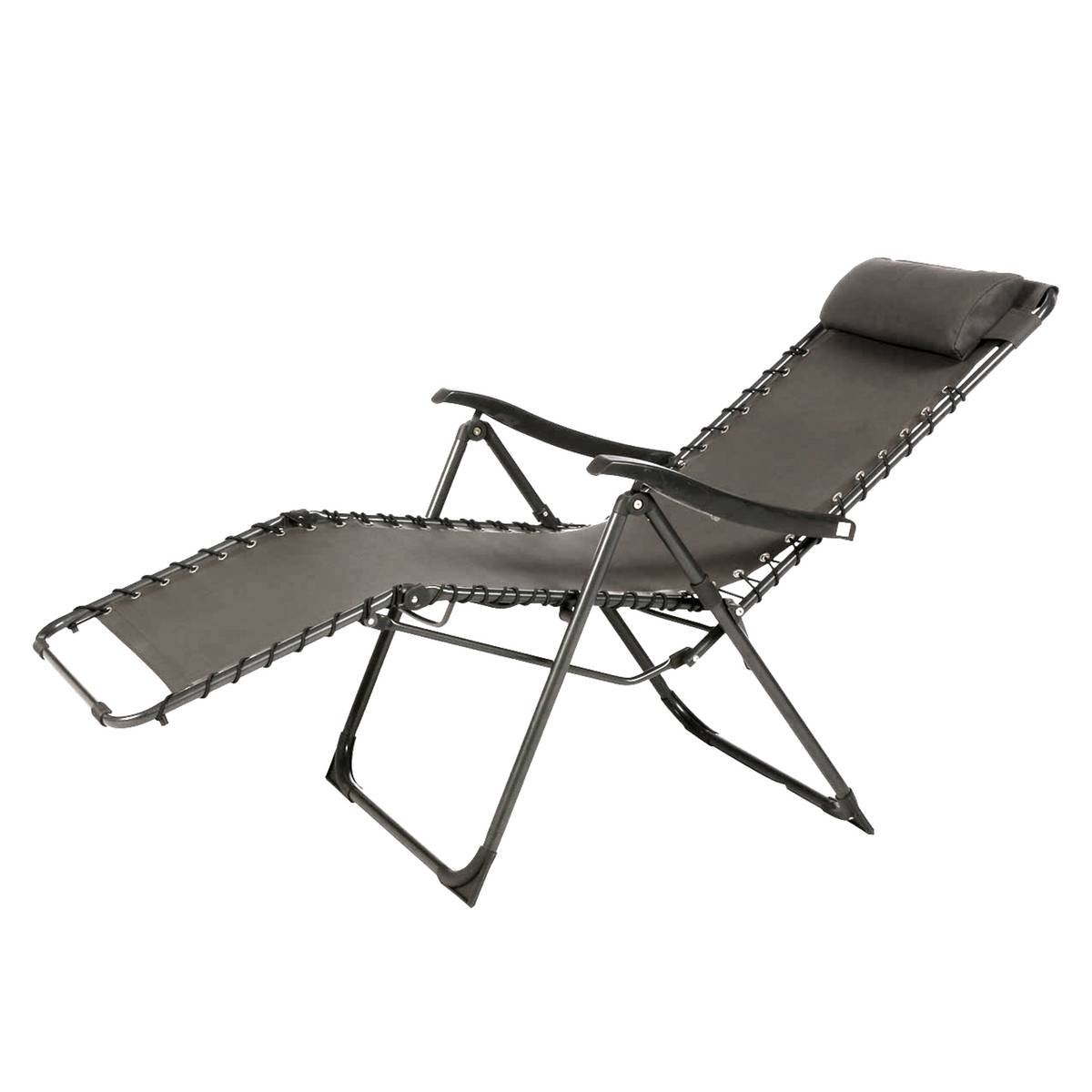 Poltrona relax de jardim SILOS Antracite 5 posições - Aço tratado com epóxi, Texaline Antracite