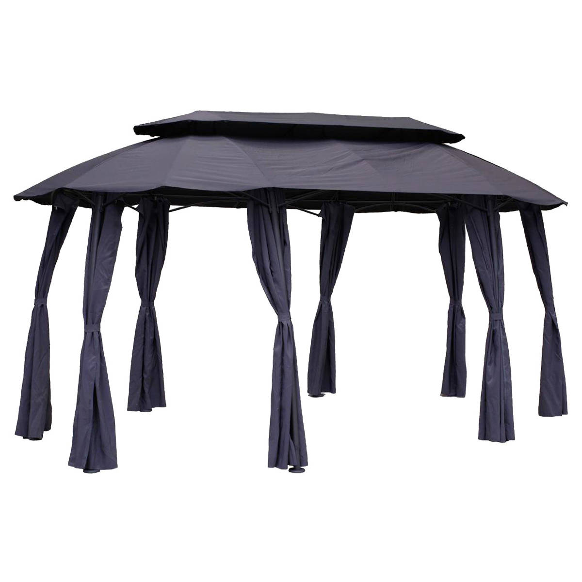 Cortinas para gazebo MALDIVES Ardósia Para MALDIVES 5 x 3 m - Poliéster Ardósia