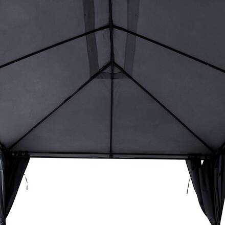 Gazebo retangular SANTORINI Ardósia Para SANTORINI 4 x 3 m - Aço com tratamento epóxi, Poliéster