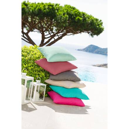 Almofada decorativa de exterior KORAI Ardósia 40 x 40 cm - Poliéster