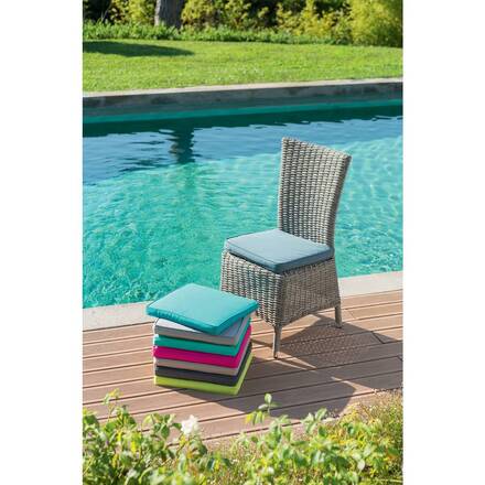Almofada de cadeira com velcro KORAI Ardósia 40 x 40 cm - Poliéster