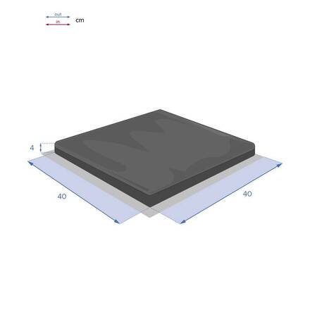 Almofada de cadeira com velcro KORAI Ardósia 40 x 40 cm - Poliéster
