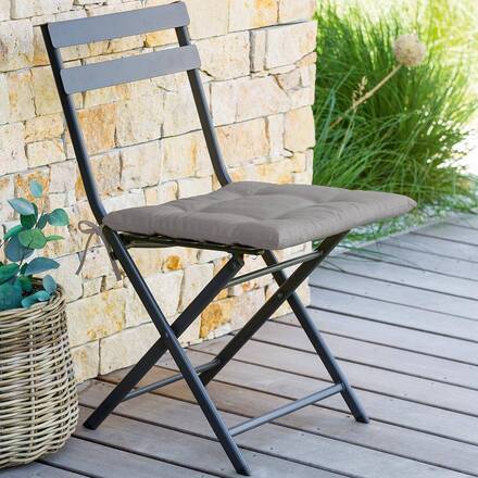 Almofada de cadeira quadrada 4 pontos KORAI Ardósia 40 x 40 cm - Poliéster