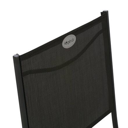 Conjunto de 4 cadeiras de jardim dobráveis MODULA Antracite / Grafite Aço tratado com epóxi, Texaline