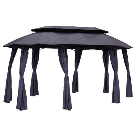 Cortinas para gazebo MALDIVES Ardósia Para MALDIVES 5 x 3 m - Poliéster