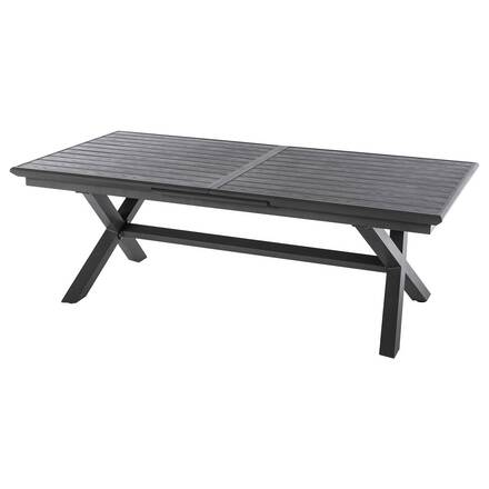 Mesa de jardim extensível AXIOME Ardósia granulada 10 lugares - Alumínio tratado com epóxi