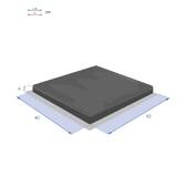 Almofada de cadeira com velcro KORAI Ardósia 40 x 40 cm - Poliéster Ardósia