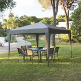 Gazebo dobrável quadrada EASY UP Ardósia Para EASY UP 3 x 3 m - Alumínio com tratamento epóxi, Poliéster Ardósia