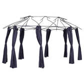 Cortinas para gazebo MALDIVES Ardósia Para MALDIVES 5 x 3 m - Poliéster Ardósia