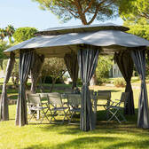 Cortinas para gazebo MALDIVES Ardósia Para MALDIVES 5 x 3 m - Poliéster Ardósia