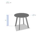 Mesa auxiliar de jardim redonda SAONA Grafite 50 x 45 cm - Aço com tratamento epóxi, Tratamento antiferrugem reforçado Grafite