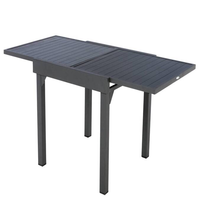 Mesa de jardim extensível PIAZZA Grafite 8 lugares - Alumínio tratado com epóxi Grafite