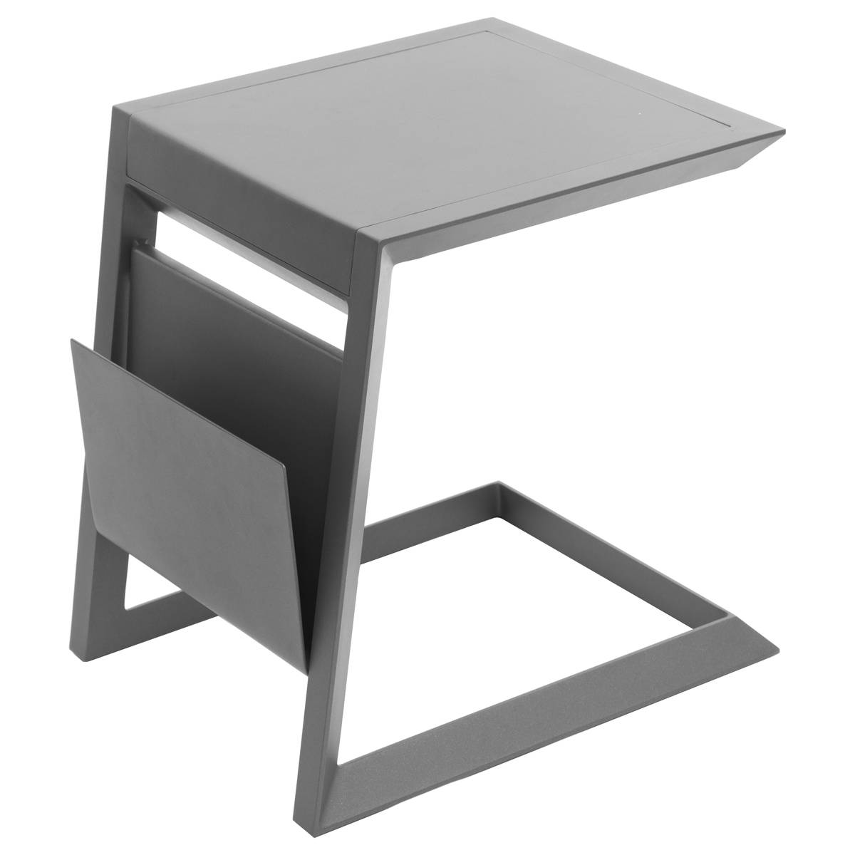 Mesa auxiliar de jardim quadrada ALLURE Grafite 55 x 45 x 55 cm - Alumínio tratado com epóxi Grafite