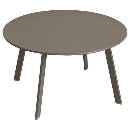 Mesa auxiliar de jardim redonda SAONA Tonka 70 x 40 cm - Aço tratado com epóxi, Tratamento antiferrugem reforçado
