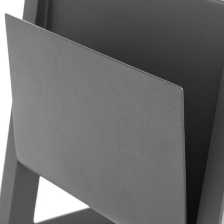 Mesa auxiliar de jardim quadrada ALLURE Grafite 55 x 45 x 55 cm - Alumínio tratado com epóxi