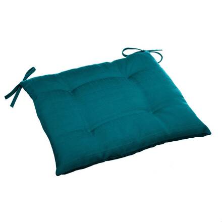 Almofada de cadeira quadrada 4 pontos KORAI Azul pato 40 x 40 cm - Poliéster