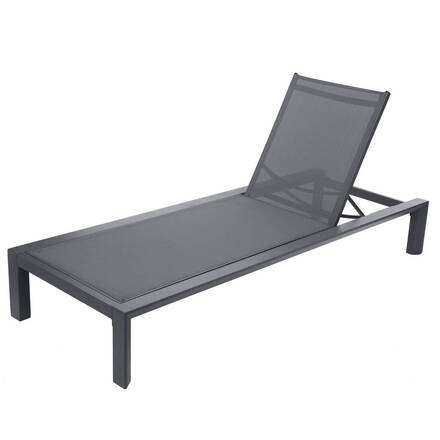 Cama de piscina ÉVASION Antracite / Grafite Alumínio com tratamento epóxi, Texaline, Poliéster