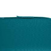 Almofada de cadeira com velcro KORAI Azul petróleo 40 x 40 cm - Poliéster Azul pato