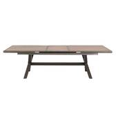 Mesa de jardim extensível AXIOME efeito madeira Honey / Praline 10 lugares - Alumínio tratado com epóxi Mel / Praliné